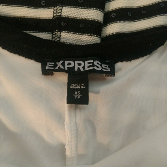 Express Black and White Sequined Dress. Size XS - Picture 5 of 5
